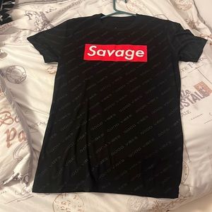 Supreme black white and red Shirt Mens small